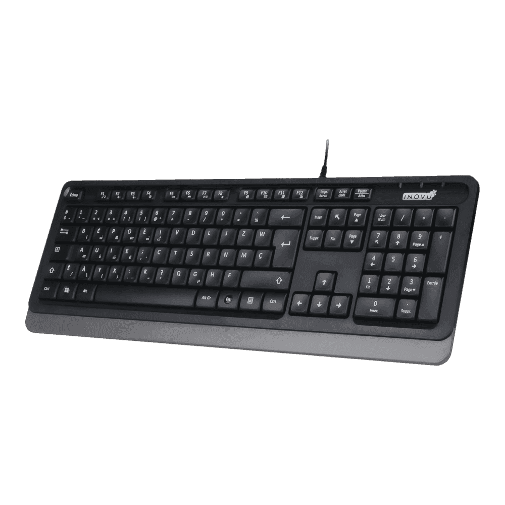 Clavier filaire noir sur coté gauche