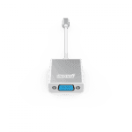 Adaptateur gris vue port VGA sur fond blanc