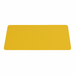 Tapis de souris jaune, design moderne et lumineux, posé sur fond blanc.