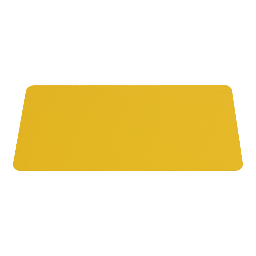 Tapis de souris jaune, design moderne et lumineux, posé sur fond blanc.