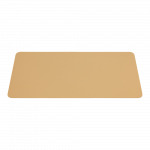 Tapis de souris beige, simple et moderne, posé sur fond blanc.