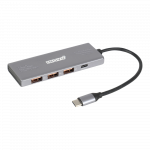 Hub usb-a gris pour pc portable
