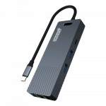 Station d'accueil noir usb c avec 6 ports