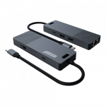 Station d'accueil montrant les différents ports